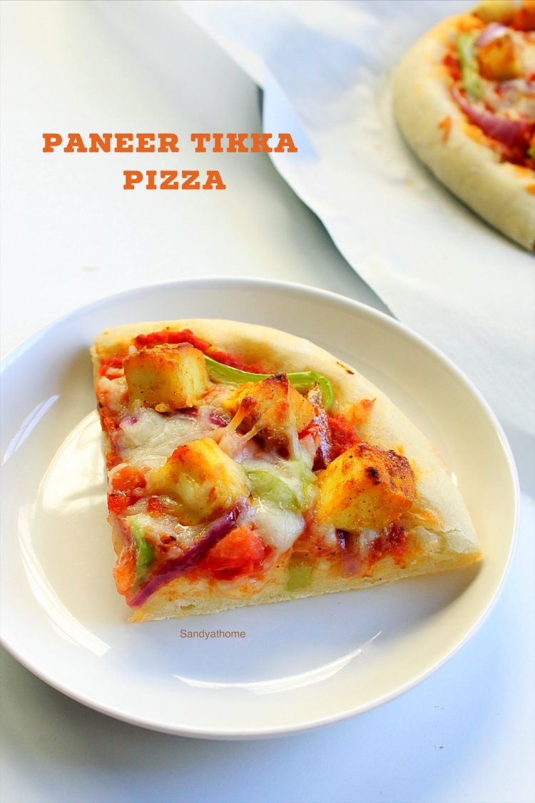 Paneer Tikka Pizza Recipe Paneer Pizza Sandhya S Recipes