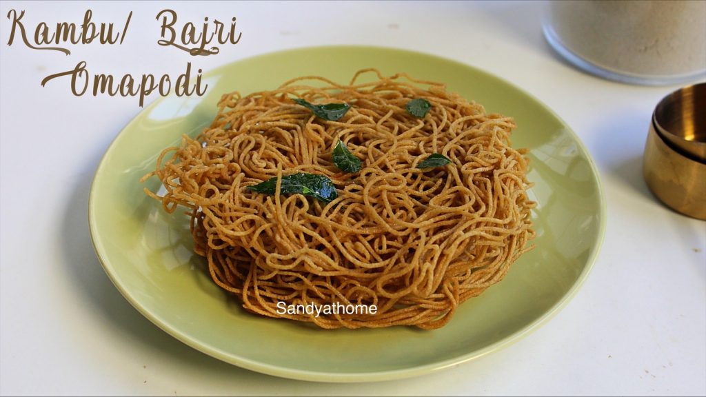 Kambu Omapodi Recipe Pearl Millet Sev Sandhya S Recipes