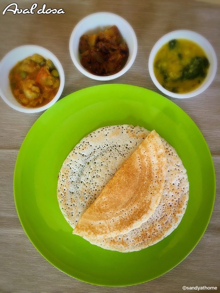 Aval dosa, Sponge dosa recipe, How to make poha dosa - Sandhya's recipes
