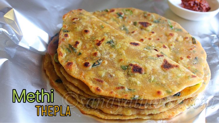 Methi thepla recipe, How to make methi thepla - Sandhya's recipes