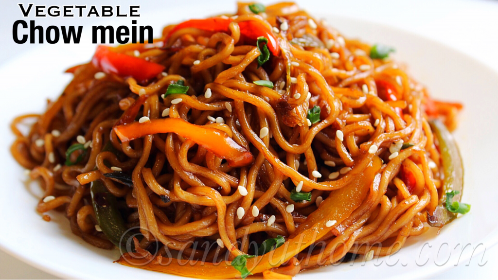 Vegetable chow mein recipe, Veg chow mein - Sandhya's recipes