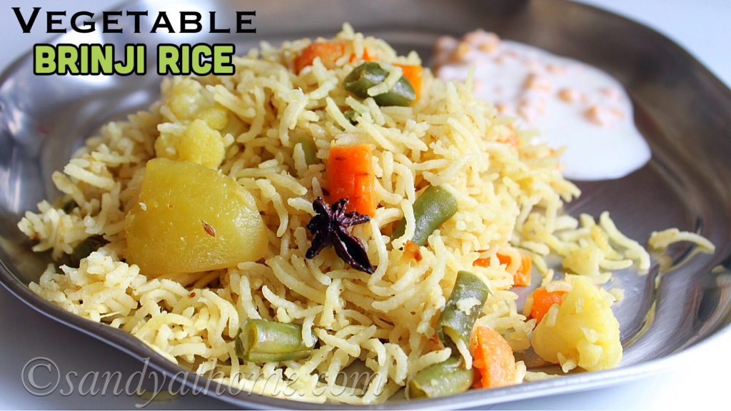 Vegetable brinji rice recipe, Brinji rice, Veg brinji recipe - Sandhya ...