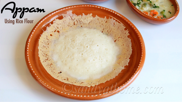 Appam recipe, Palappam, Appam with rice flour, Appam with yeast ...