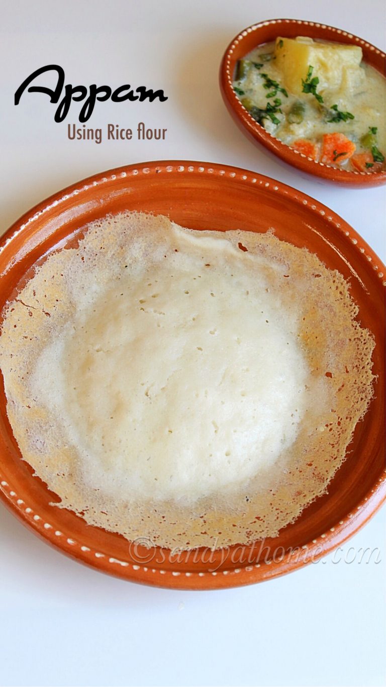 Appam Recipe, Palappam, Appam With Rice Flour, Appam With Yeast ...