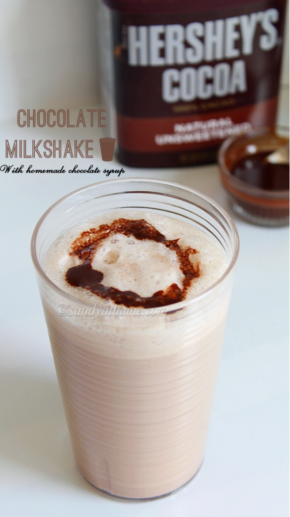 Chocolate milkshake, Chocolate milkshake with homemade chocolate syrup ...