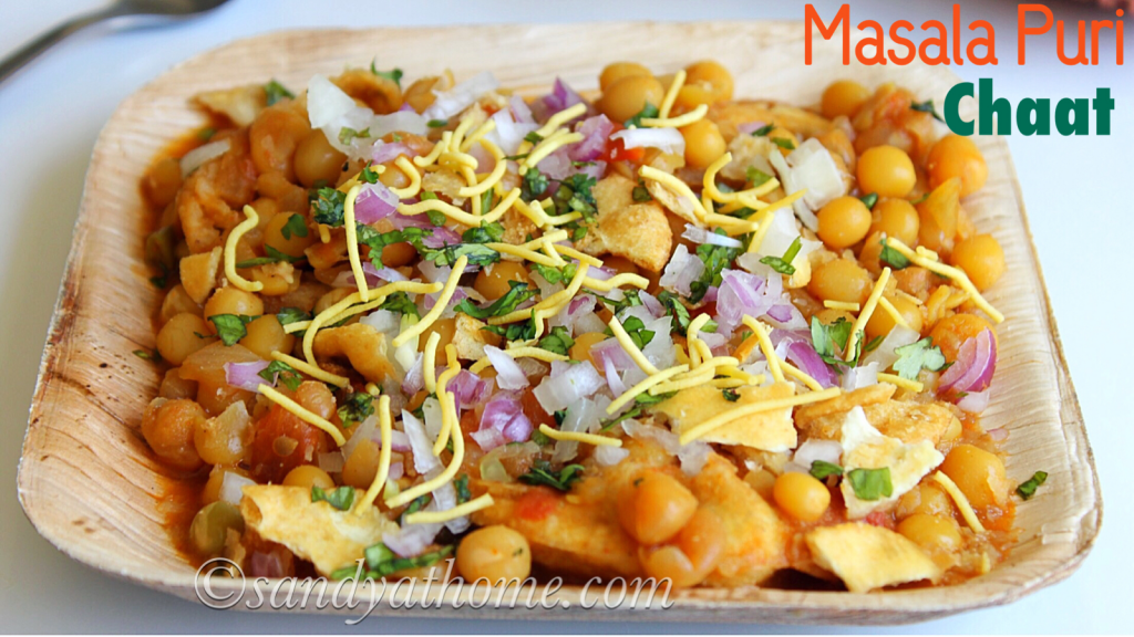 Masala puri, Masala puri chaat, Masala poori chaat - Sandhya's recipes