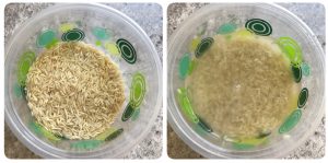 soak basmati rice for baked vegetable biryani