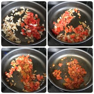 saute tomatos for egg pasta