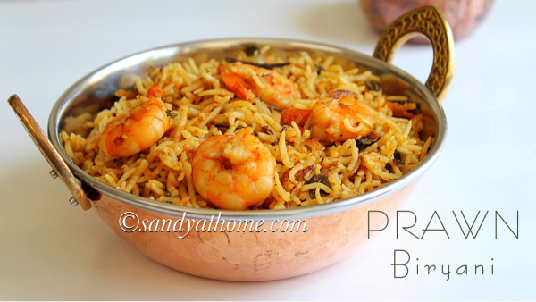 Prawn Biryani Recipe, Shrimp Biryani Recipe - Sandhya's Recipes