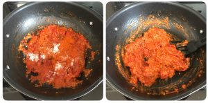 add salt and chilli powder to cooked tomato