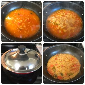 cook quinoa in medium flame and serve
