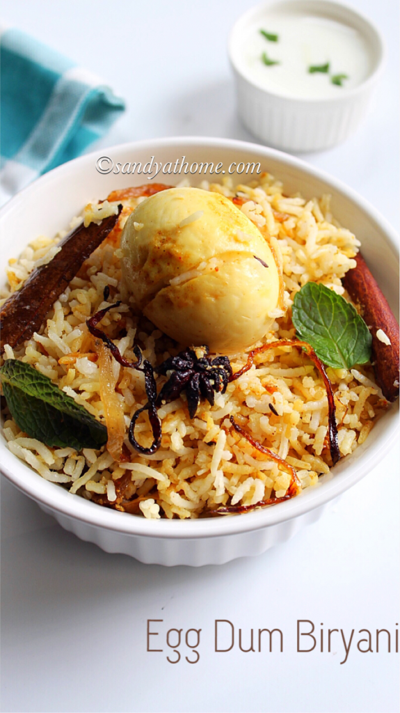 Egg biryani recipe, Hyderabadi egg dum biryani - Sandhya's recipes