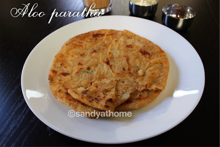 Aloo paratha recipe, How to make aloo paratha - Sandhya's recipes