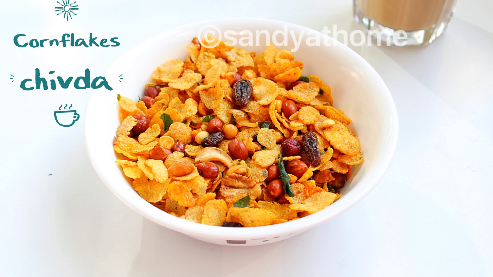 South Indian Cornflake Snack Mixture Without Frying