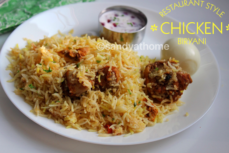 Restaurant style chicken biryani, Chicken dum biryani - Sandhya's recipes