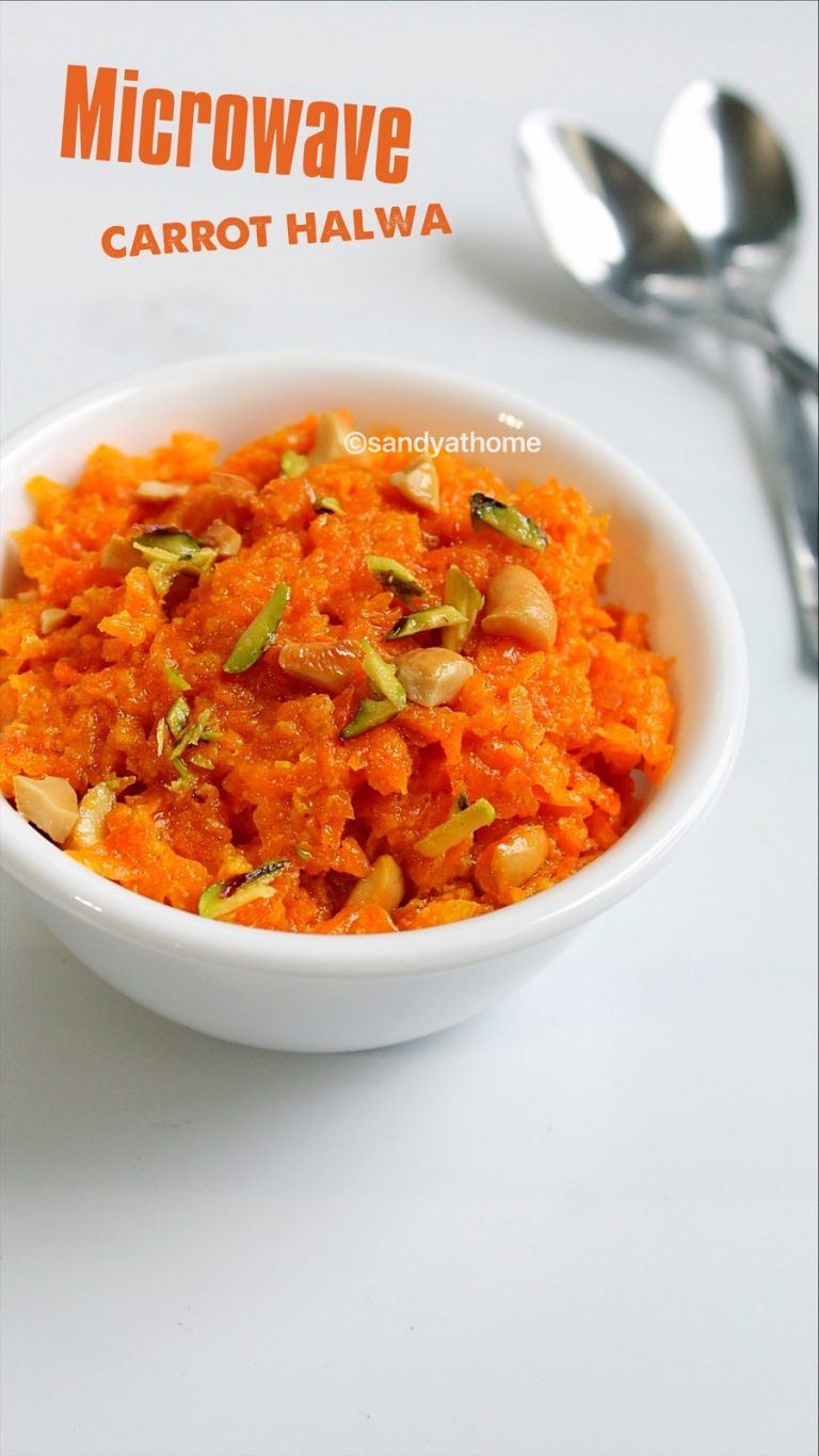 Microwave carrot halwa, Gajar ka halwa - Sandhya's recipes