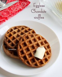 eggless chocolate waffles recipe