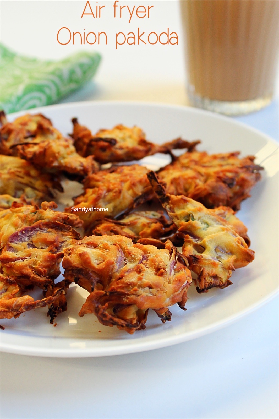 Air fryer onion pakoda recipe, Air fryer pakora Sandhya's recipes