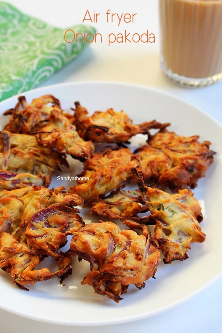 Air fryer onion pakoda recipe, Air fryer pakora Sandhya's recipes