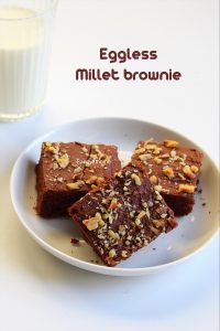 eggless millet brownie