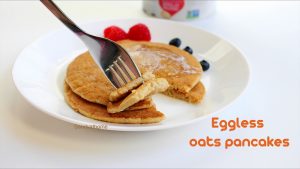 eggless oats pancakes