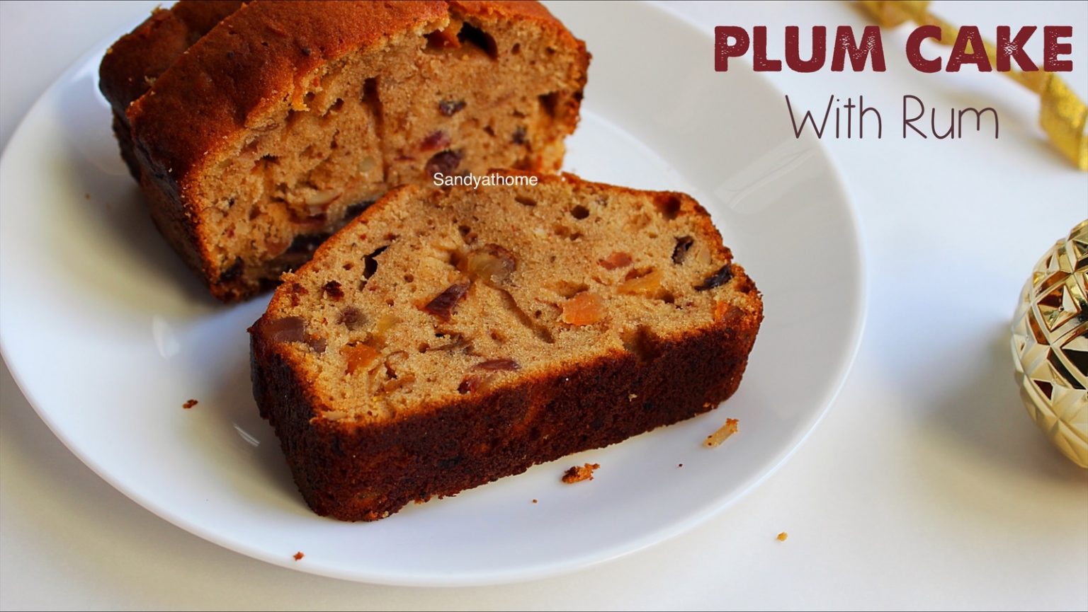 Plum cake with rum, Christmas plum cake recipe - Sandhya's recipes