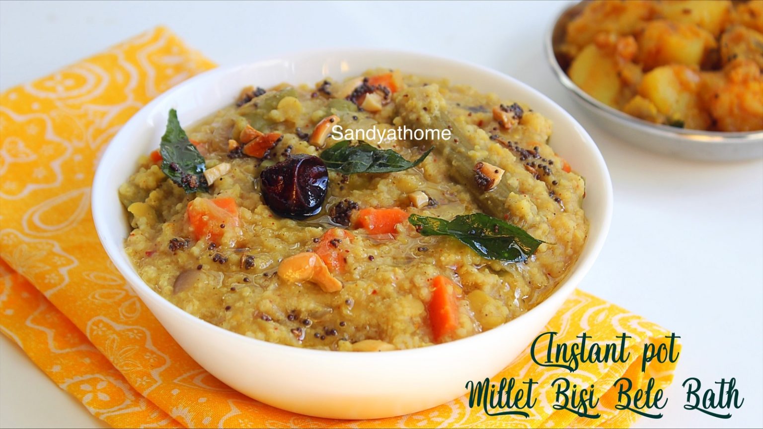 raks kitchen millets bisi bele bath recipe