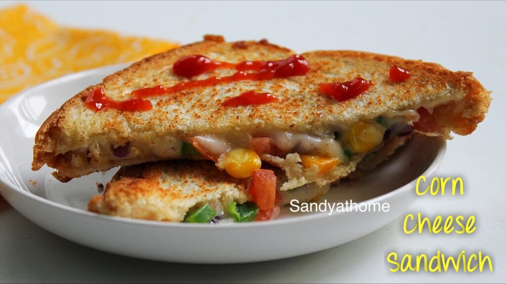 Corn cheese sandwich, Corn sandwich - Sandhya's recipes