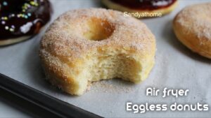 air fryer eggless donuts