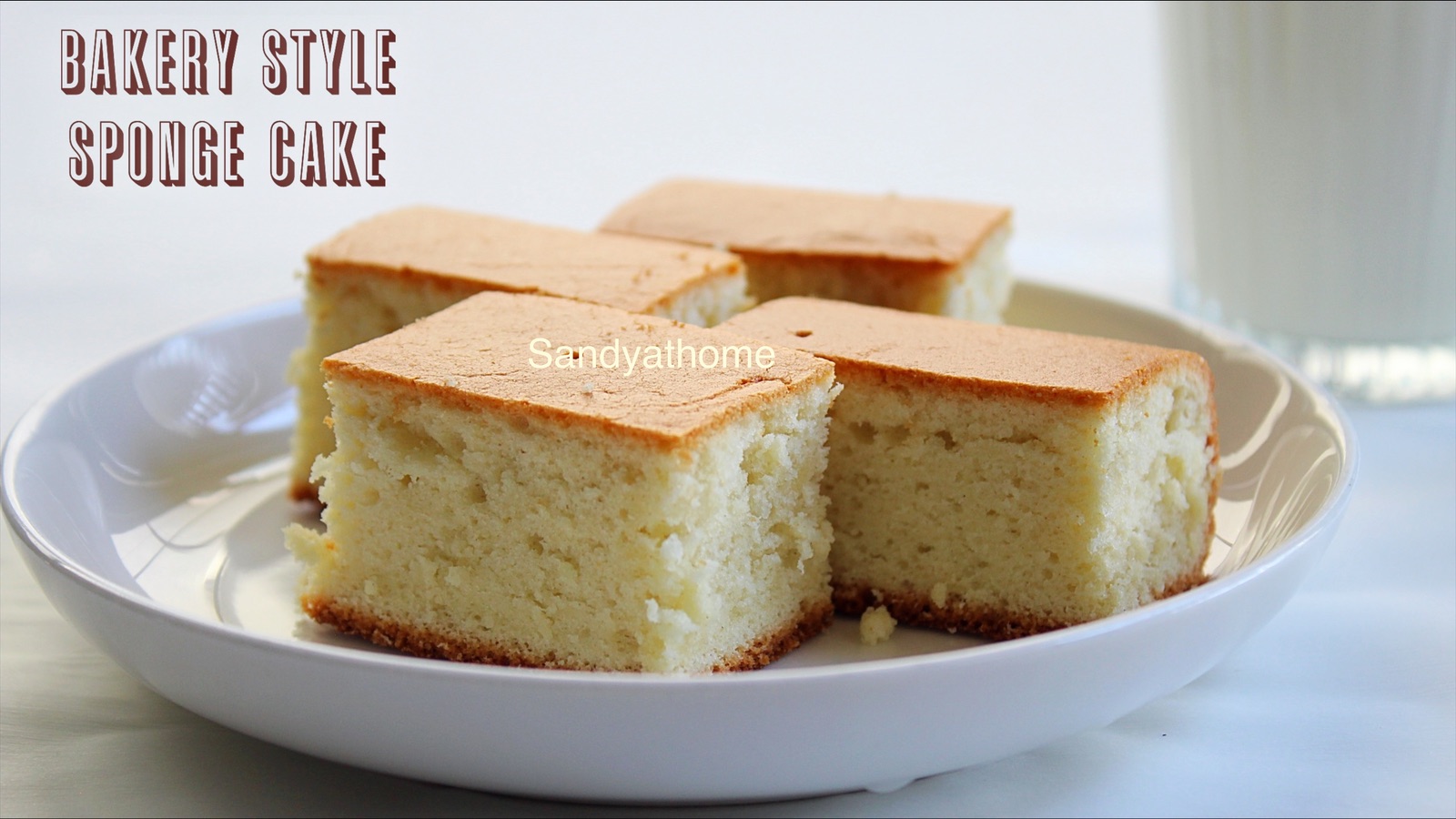 Eggless Butterless Vanilla Sponge Cake Recipe - Nitha Kitchen